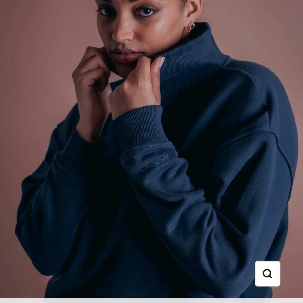 Stylish Navy Turtleneck Sweatshirt